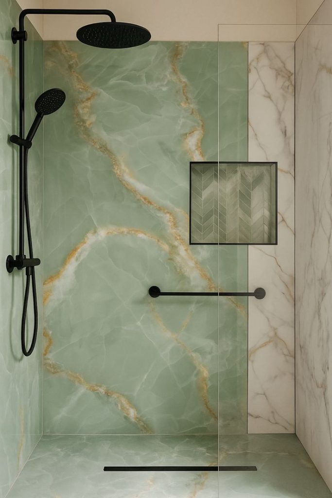 green cloudy marble